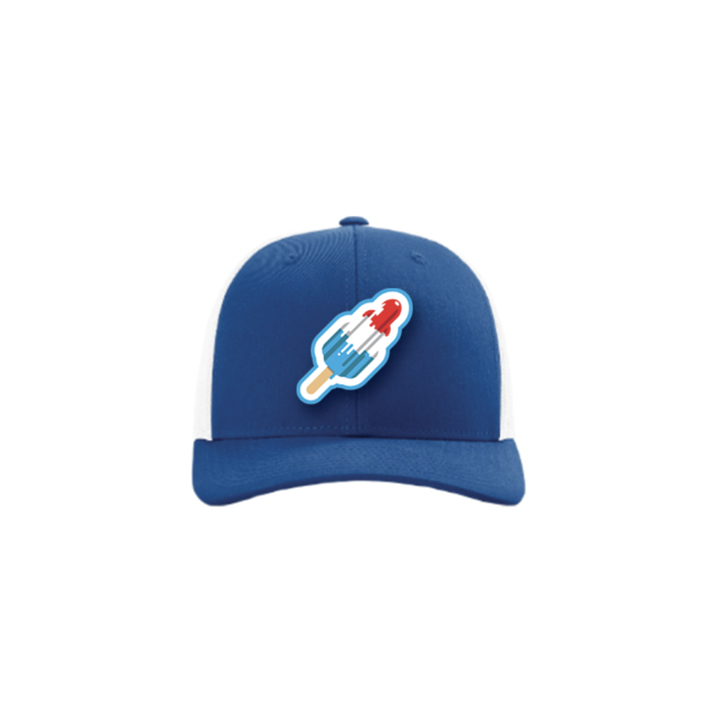 USA Pop Snapback Hat - Royal & White