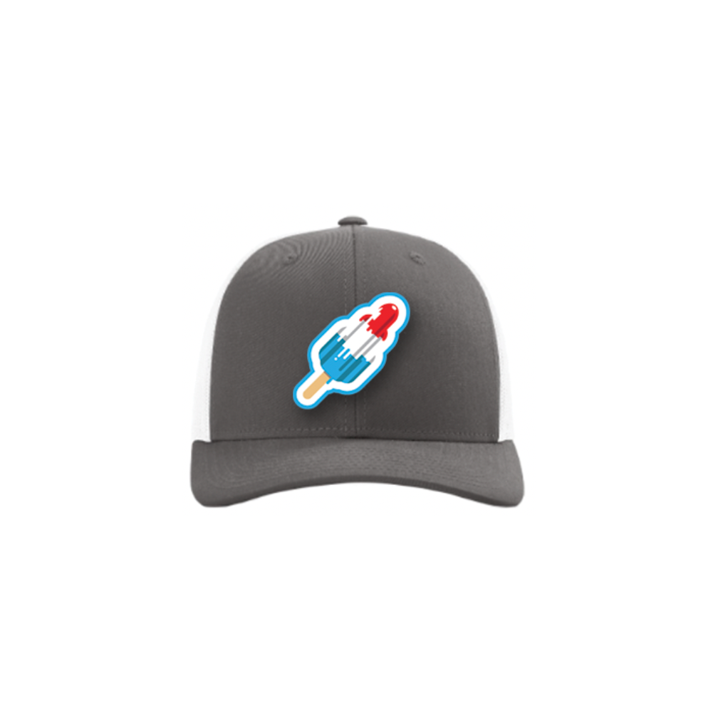 USA Pop Snapback Hat - Charcoal & White