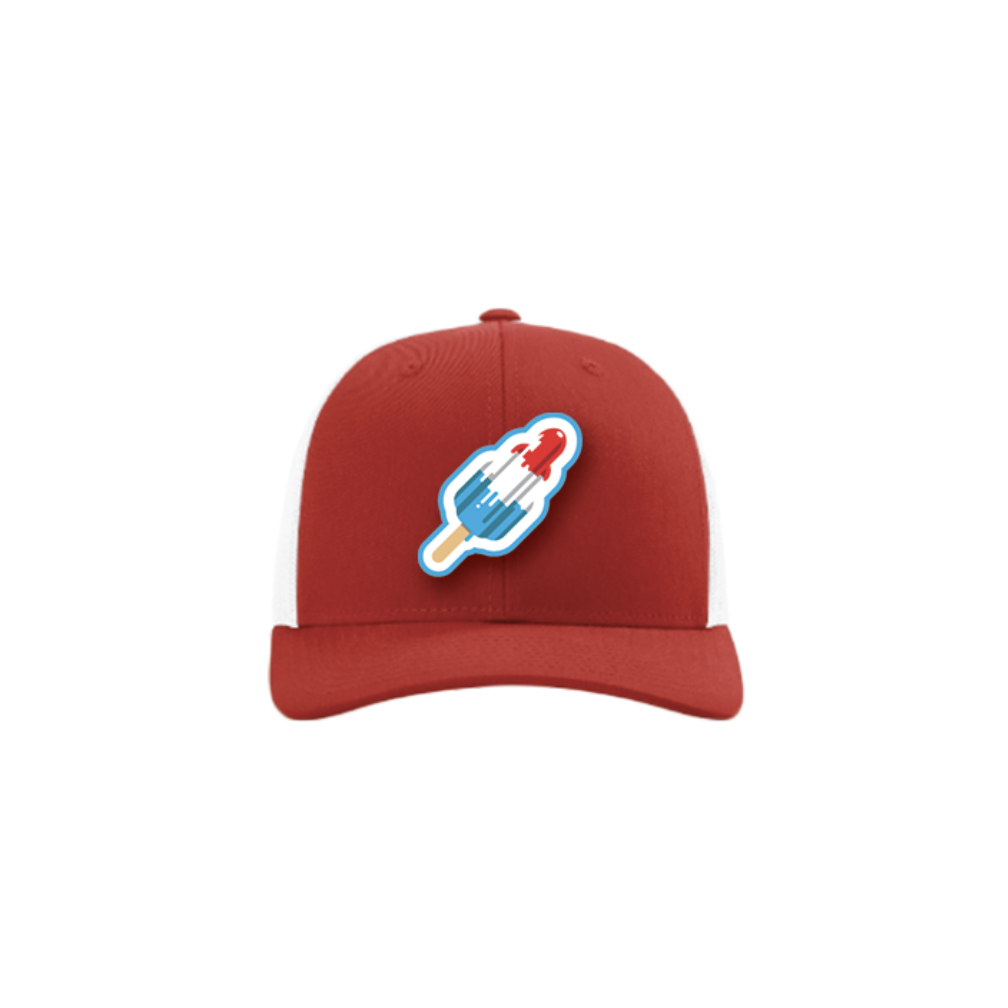 USA Pop Snapback Hat - Red & White