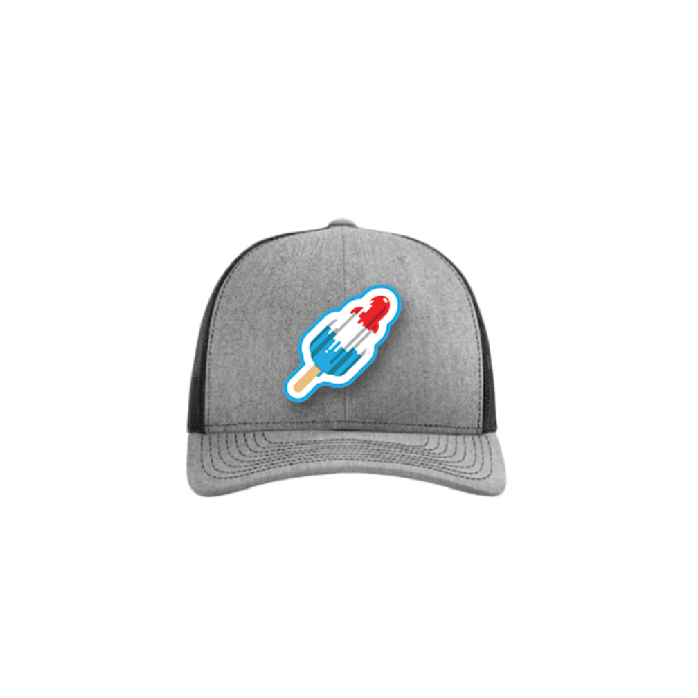 USA Pop Snapback Hat - Heather Grey & Black - YOUTH