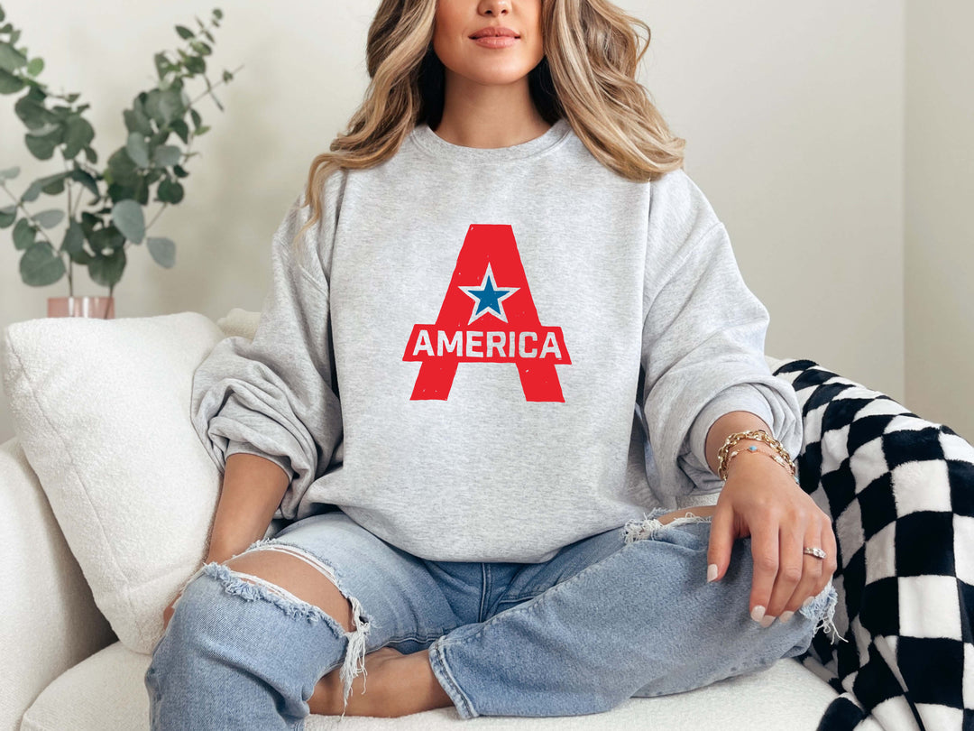 A Star Graphic Crewneck Shirt