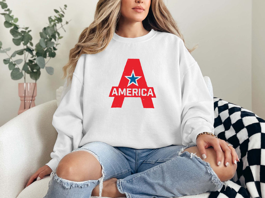 A Star Graphic Crewneck Shirt