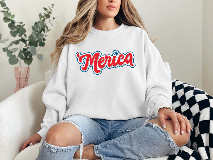 'Merica Graphic Crewneck Shirt